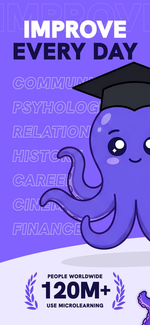 Factopus — the daily progress screen with Facto